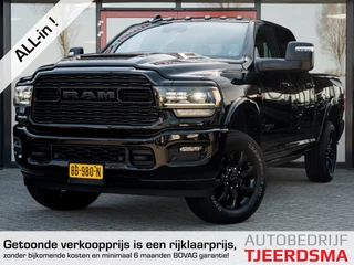Dodge RAM 3500 6.7 Limited Crew Cab SRW 4x4 | Adaptieve Cruise | Virtual Cockpit | LED Koplampen | 360 Camera | Groot Multi Media | Verstelbare Pedalen | Elektrische Stoelen | Lederen Bekleding | Schuif/ Kantel Panorama Dak | Metallic |