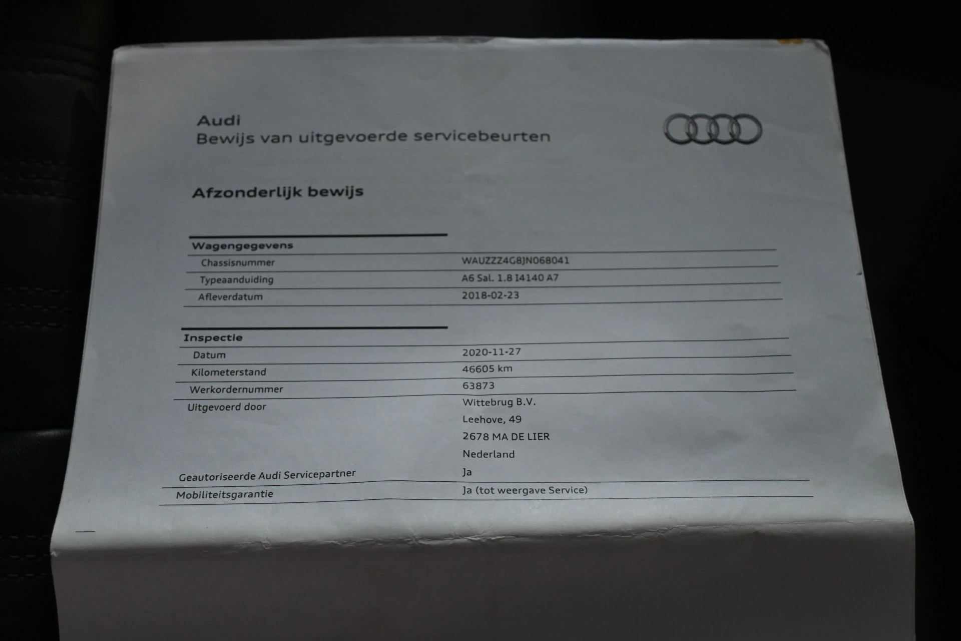 Hoofdafbeelding Audi A6