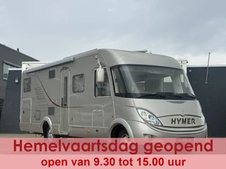 Mercedes-Benz Sprinter Hymer S 790 150 pk zeer luxe uitvoering Fransbed+hefbed xxl koelkast oven luifel leder airco camera tv elktr schotel tv grote garage