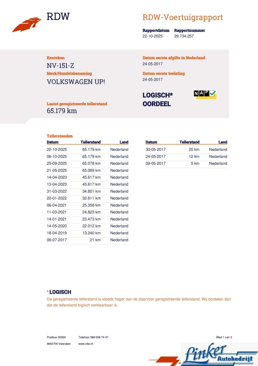 Hoofdafbeelding Volkswagen up!