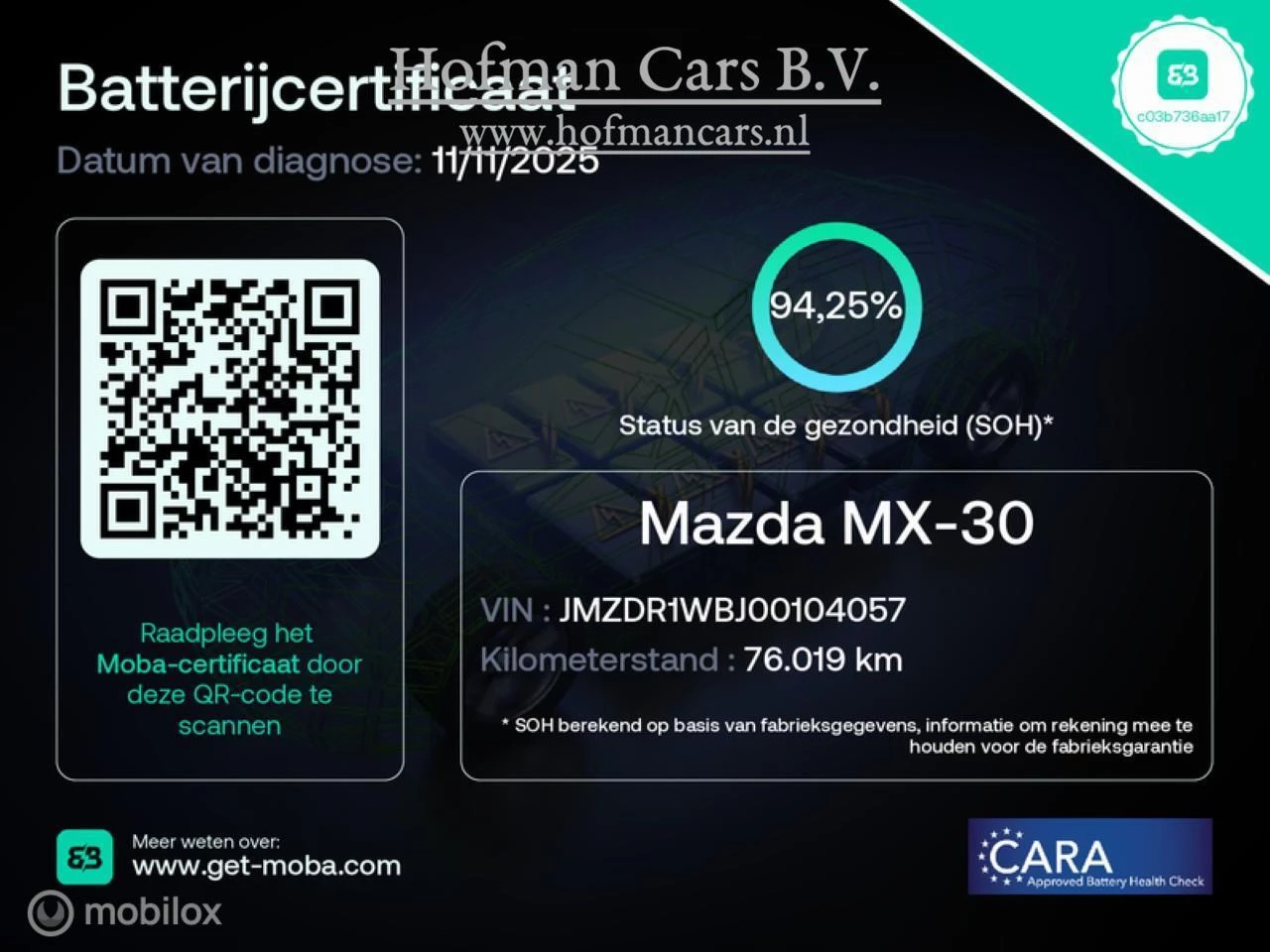 Hoofdafbeelding Mazda MX-30