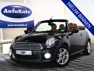 MINI Cooper Cabrio 1.6 AUTOMAAT Chili LEDER NAVI BT STOELVW PDC '15