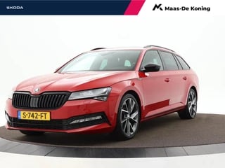 Hoofdafbeelding Škoda Superb Skoda Superb Combi 1.5 Tsi 150pk DSG ACT Sportline Business · Keyless · Camera · Side Assist · Elek. Achterklep · 19'' Inch · Garantie t/m 26-01-2027 of 100.000km