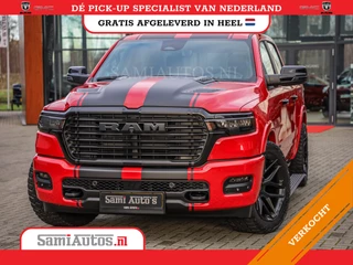 Hoofdafbeelding Dodge Ram Pick-Up Dodge Ram Pick-Up 2025 NIGHT PREMIUM | BOM VOL + 14.4 INCH SCHERM + LUCHTVERING + HUD | HURRICANE 420PK 636 Nm | PRIJS MET LPG EN COVER EN GARANTIE | DUBBELE CABINE | PICK UP | 5 PERSOONS | DC | GRIJSKENTEKEN | PR4 FLAME RED | VOORRAAD NR 2234 - 4995