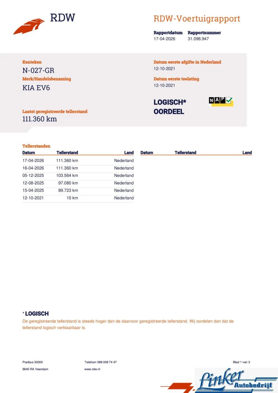 Hoofdafbeelding Kia EV6