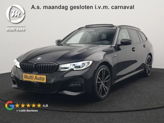 BMW 3 Serie Touring 330e M Sport Plug In Hybrid 293pk Dealer O.H. PHEV | Trekhaak Af Fabriek | Panodak | Head Up | Adaptive Cruise | 360 Camera | Laser LED | Lederen Sportstoelen Memory & Verwarmd | Apple Carplay | Sfeerverlichting | 19"L.M |