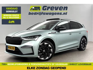 Škoda Enyaq iV 80 Sportline | ELEKTRISCH | 204PK Pano Sfeer Carplay Head up Display LED Trekhaak Virtual Navi Clima Cruise 21"LMV PDC
