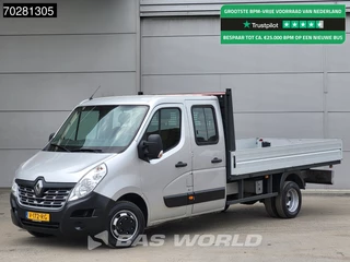 Renault Master 145PK Dubbellucht Open Laadbak Dubbel Cabine 3,5t Trekhaak Navi Airco Cruise Camera Pickup Pritsche Open Box Airco Trekhaak Cruise control