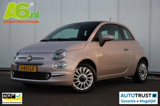 Fiat 500 1.0 Hybrid Star Bianco Stella Licht Roze Panoramadak 15 inch LMV Carplay Navigatie Airco Cruise Control