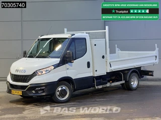 Iveco Daily 35C14 Kipper met Kist Dubbellucht 3,5t Trekhaak Airco Cruise Euro6 Tipper Benne Kieper Airco Trekhaak Cruise control