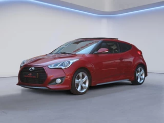 Hoofdafbeelding Hyundai Veloster Hyundai Veloster 1.6 T-GDI i-Catcher /Apple Carplay/Cruise&Clima Control/Panorama/Leder/Parkeersens.+Camera/Bluetooth/Navi/17''LMV/(MET GARANTIE*)