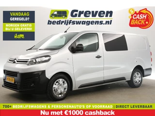 Citroën Jumpy 2.0 BlueHDI L3H1 | MARGE! | Dubbele Cabine | 5 Persoons | Airco | Cruise | Trekhaak | Carplay | PDC