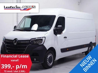 Renault Master 2.3 DCi 135 pk L3H2 Navi, Camera, BPM vrij Airco, Cruise control, Laadruimte Pakket, PDC V+A, 3-Zits, Nieuw 2024