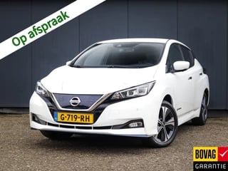 Nissan Leaf E+ N-Connecta 62 kWh (218PK) 1e-Eig, Keurig-Onderh, 12-Mnd-BOVAG, NL-Auto, Navigatie/Apple-Carplay/Android-Auto, Parkeersensoren-V+A, Dodehoeksensor, Keyless-Entry/Start, Adaptive-Cruise-Control, Airco/Climat Stoelverwarming-V+A, Lane-Assist, Privacy-Glas