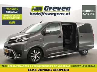 Toyota ProAce Worker 2.0 D-4D L3H1 177PK Automaat | Dubbele Cabine | 5 Persoons | Airco Camera Cruise Leder Navi Trekhaak 2xSchuifdeur PDC 17"LMV