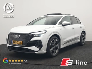 Audi Q4 e-tron 45 Quattro S edition 77 kWh 265pk Dealer O.H. | Panodak  | Camera | 20"L.M. | Sportstoelen Verwarmd | Apple Carplay | Navigatie | Virtual Cockpit | Standkachel | DAB |