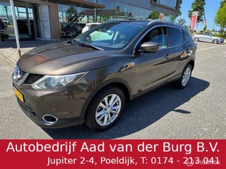 Nissan Qashqai 1.2 Tekna Automaat , Panorama dak , Navigatie , Camera achter , Parkeerhulp , Bluetooth , Velgen Cruise controle