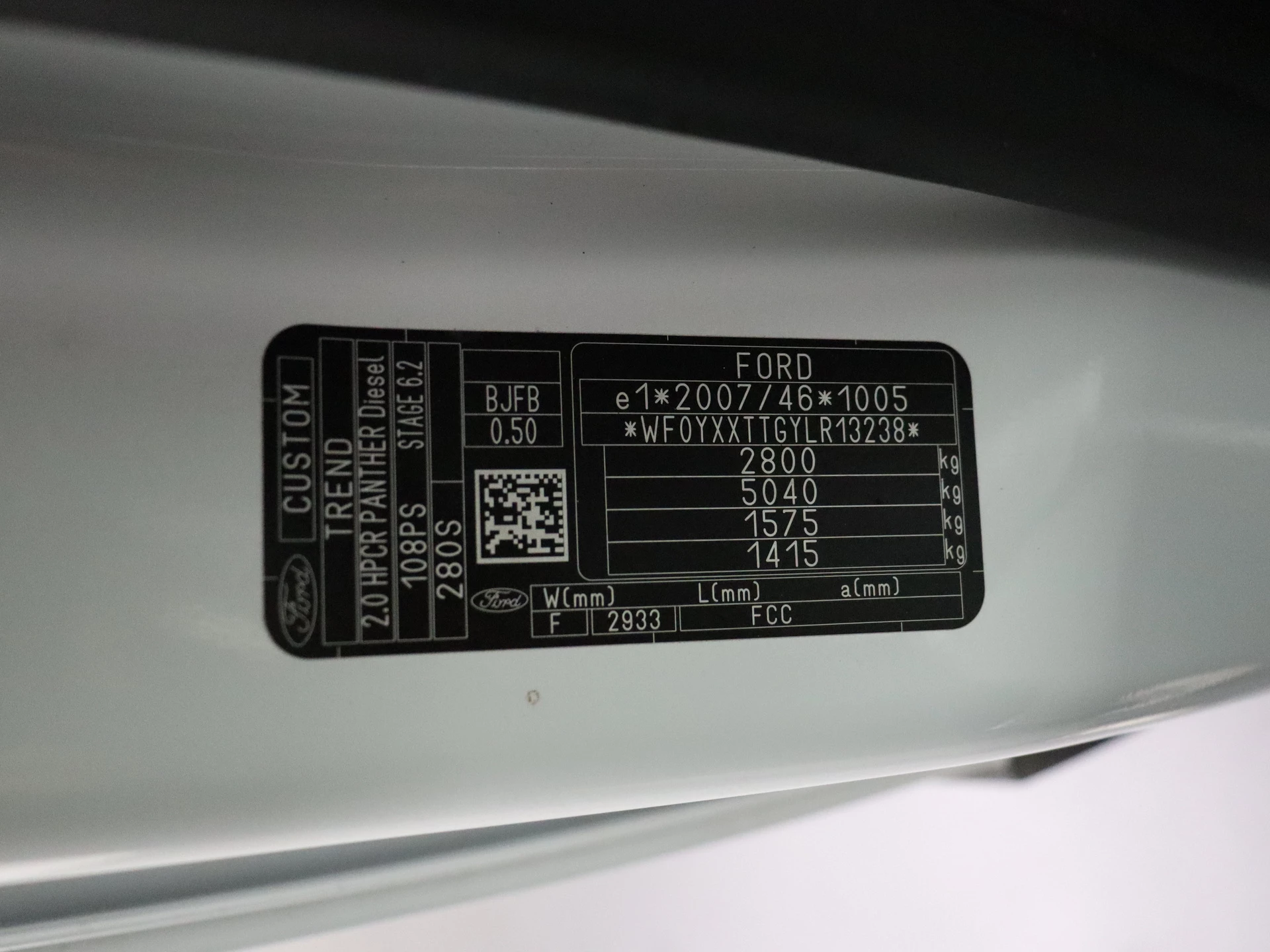 Hoofdafbeelding Ford Transit Custom