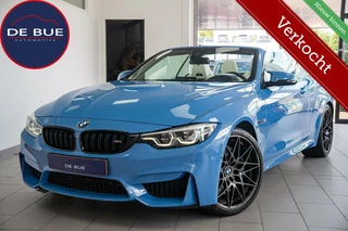 Hoofdafbeelding BMW M4 BMW 4-serie Cabrio M4 Competition Yas Marina Blue Dealer onderhouden Full Options
