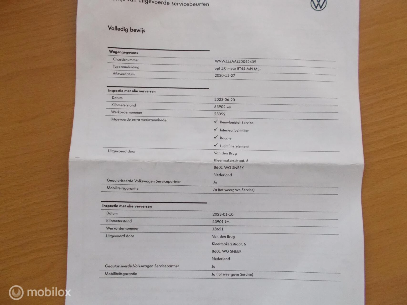 Hoofdafbeelding Volkswagen up!
