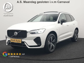 Volvo XC60 Recharge T6 AWD R-Design LONG RANGE Plug In Hybrid 341pk Dealer O.H. PHEV | Panodak | 360 Camera | Google Assistent | Lederen Sportstoelen Memory & Verwarmd | Apple Carplay | Keyless | Virtual | Navigatie | DAB |