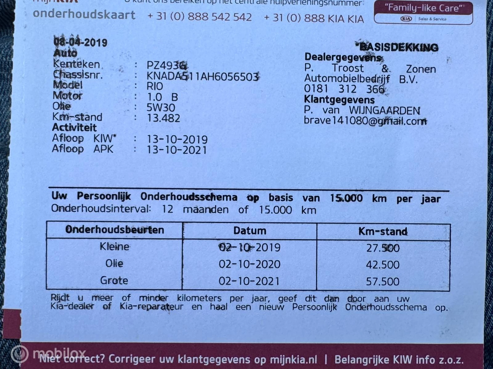 Hoofdafbeelding Kia Rio