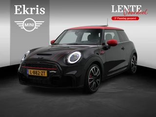 MINI 3-deurs John Cooper Works Comfort Plus Pakket | 18" JCW Circuit Spoke | Stuurwielrand Verwarmd | Glazen panoramadak | Piano Black Exterior pack | Harman-Kardon sound system | MINI Head-Up Display | Lentevoordeel