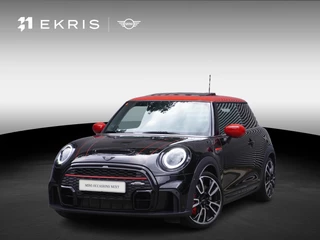 MINI 3-deurs John Cooper Works Comfort Plus Pakket | 18" JCW Circuit Spoke | Stuurwielrand Verwarmd | Glazen panoramadak | Piano Black Exterior pack | Harman-Kardon sound system | MINI Head-Up Display | Lentevoordeel