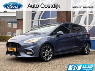 Ford Fiesta 1.0 EcoBoost ST-Line 100PK Afn. Trekhaak Adaptieve Cruise Navi Verwarmde Voorruit DAB Privacy Glass Keyless *Sportief*