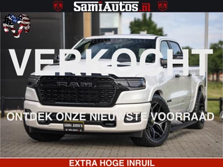 Dodge Ram Pick-Up Limited Night High Output 540HP 706Nm | Massage + Full Option | De Meest Luxe en Volle in zijn Klasse | Comfortabele Dubbele Cabine met Royale 5 Zitplaatsen | BPM vrij | Nu Leverbaar uit Voorraad | Voorraad Nr 2352 - 7649
