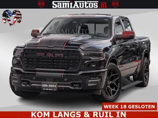Dodge Ram Pick-Up Limited H.O 540HP 706Nm | Massage + Full Option | De Meest Luxe en Volle in zijn Klasse | Comfortabele Dubbele Cabine met Royale 5 Zitplaatsen | BPM vrij | Nu Leverbaar uit Voorraad | Voorraad Nr 2304 - 8540