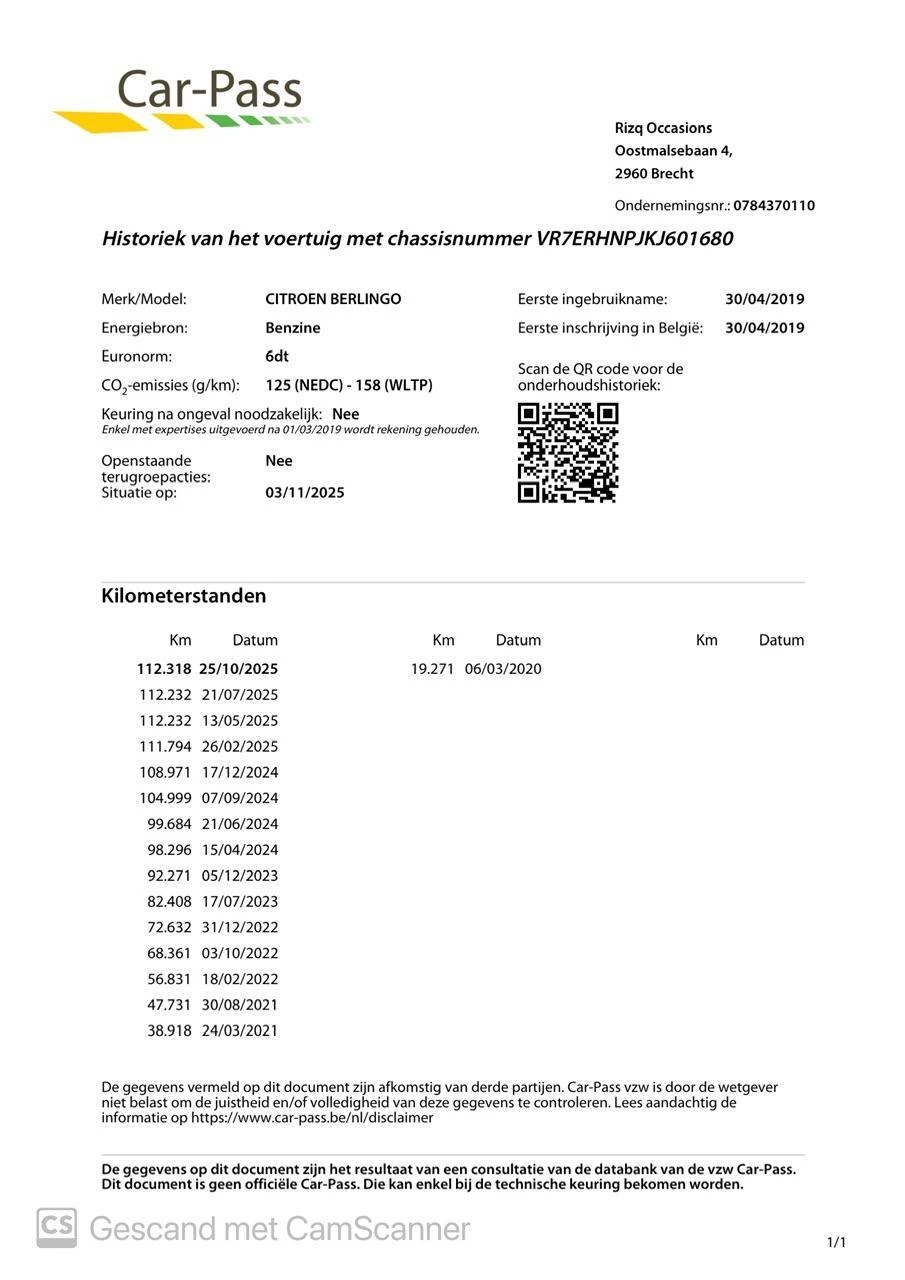 Hoofdafbeelding Citroën Berlingo