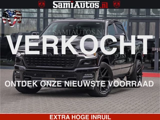 Dodge Ram Pick-Up LIMITED H.O 540 PK 706 Nm | FEUL WIELEN |XB9 | MASSAGE | BOM VOL | CREW CAB | DUBBELE CABINE | GRIJSKENTEKEN | 5 PERSOONS | DE MEEST LUXUEUZE en BEGEERDE Pick-up