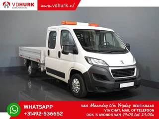 Peugeot Boxer 2.0 HDI 163 pk DC Dubbel Cabine Pick Up/ Open Laadbak/7 Pers./ 3.0t Trekverm./300x220/ Airco