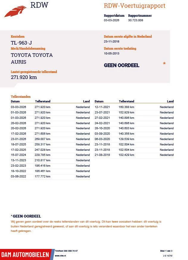 Hoofdafbeelding Toyota Auris