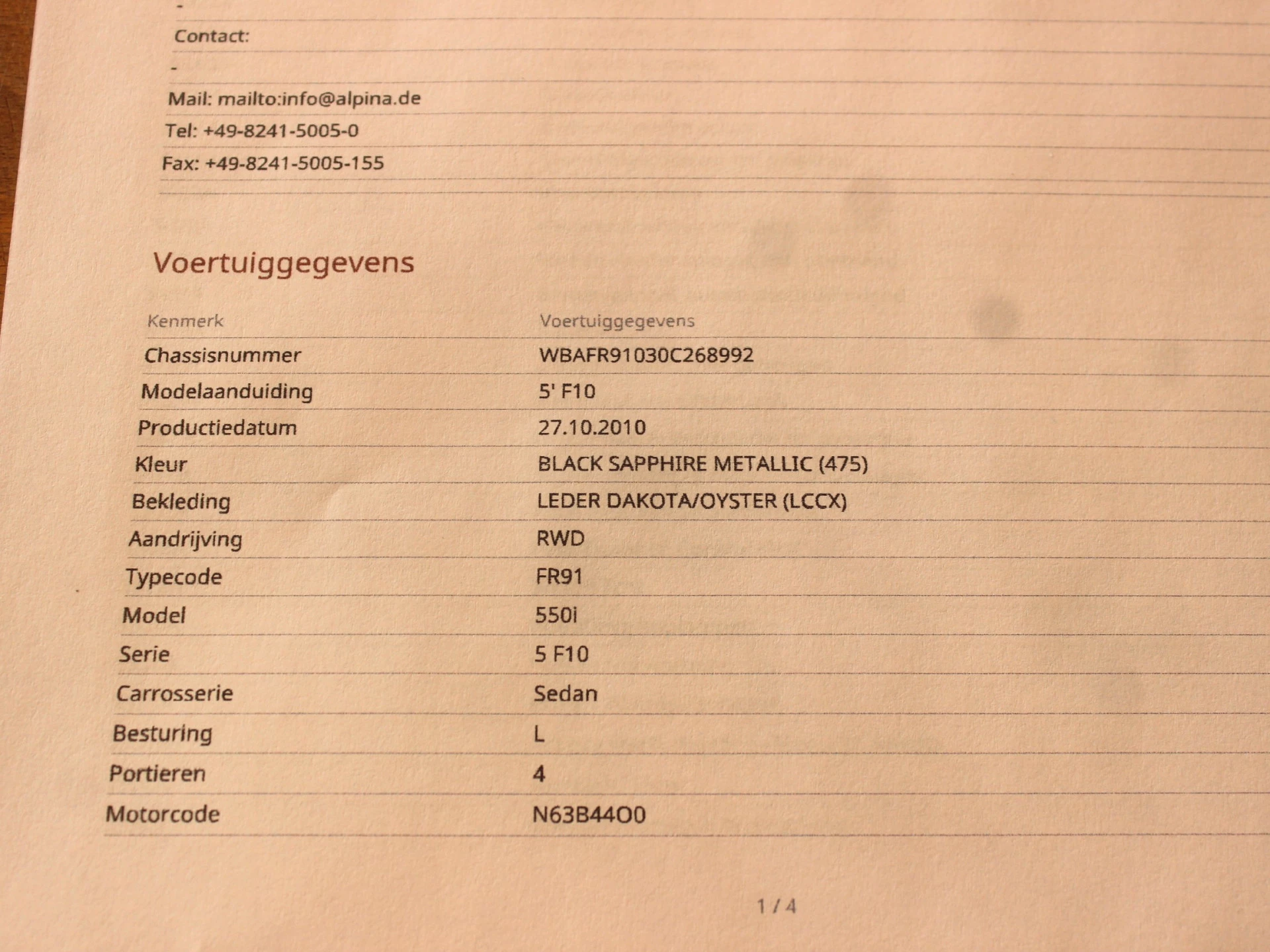 Hoofdafbeelding Alpina B5