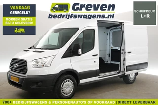 Ford Transit 350 2.0 TDCI L2H2 Trend 170PK Airco Cruise LED 2xSchuifdeur PDC 3 Persoons Stoelverw. Treeplank