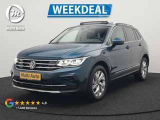 Volkswagen Tiguan 1.4 TSI eHybrid Elegance Plug In Hybrid 245pk PHEV | Panodak | IQ Light | Adaptive Cruise | Alcantara Sportstoelen Verwarmd | Apple Carplay | Sfeerverlichting | Stuur Verwarmd | Navigatie | Virtual | DAB |