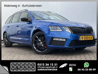 Škoda Octavia Combi 2.0 TSI RS 245PK Sportzetels Nav/Cam Carplay Stoelverw Elek.Klep Race-Blue Voll.Onderhouden!