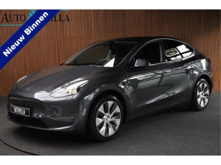Tesla Model Y Long Range Dual Motor AWD 514pk Afn. trekhaak Navi Camera Leer Warmtepomp ACC Autopilot PDC Elektr. achterklep Stoelverwarmimg voor en achter Stuurverwarming Optie: Full Self-Driving Capability Afneembaar trekhaak BTW auto