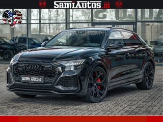 Audi RSQ8 RSQ8 BLACK OPS | 600PK 4.0 V8 TFSI QUATTRO | HUD | 4 WIELBESTURING | 23 INCH AUDI SPORT WHEELS | RS BEKLEDING ZWART | PANO | SOFTCLOSE | NIEUW PRIJS €274423,- BANG & OLUFSEN | PANORAMA DAK | De Lamborghini Urus en Audi RS Q8 zijn beide supersnelle SUV's met dezelfde basis (4.0L V8 twin-turbo motor van de VW Group)