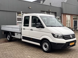 Volkswagen Crafter 35 2.0 TDI L4 DC 140pk Maxi Airco Cruise Control Trekhaak 3000kg trekgewicht Open laadbak 7-persoons Euro 6 Open laadbak Pick-up p-up Bakwagen 1e eigenaar Dubbele cabine Maxi