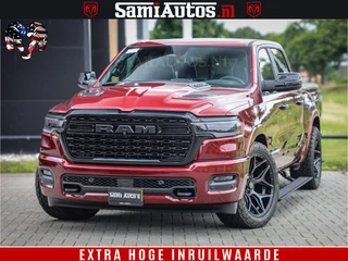 Dodge Ram 1500 Limited Night H.O 540HP 706Nm | Massage + Full Option | De Meest Luxe en Volle Pick-Up in zijn Klasse | Comfortabele Dubbele Cabine met Royale 5 Zitplaatsen | BPM vrij | Nu Leverbaar uit Voorraad | Voorraad Nr 2302 - 7425