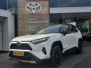 Toyota RAV4 2.5 HYBRID STYLE BI-TONE STOEL/STUURVERW JBL-AUDIO LEDER BLIND-SPOT 360°CAMERA PARK-SENSOREN KEYLESS