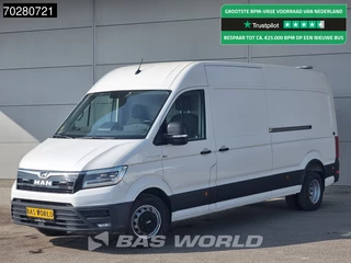 MAN TGE 5.180 Automaat Dubbellucht 2x Schuifdeur L4H3 LED 3,5t Trekhaak Navi Airco Cruise Camera Euro6 L3H2 15m3 Airco Trekhaak Cruise control