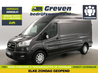Ford Transit 2.0 EcoBlue L3H3 Airco Cruise LED 3 Persoons Traanplaat PDC Elektrpakket Trekhaak