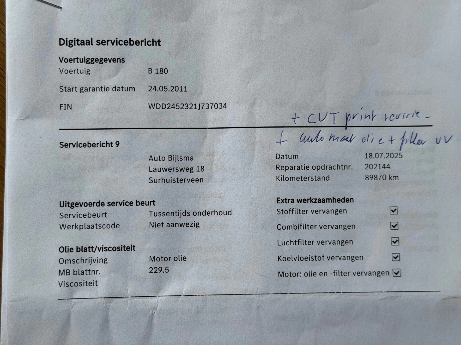 Hoofdafbeelding Mercedes-Benz B-Klasse