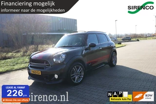 Mini Countryman 1.6 Cooper S ALL4 Chili JCW john cooper works leder panodak stoelverwarming climate&cruise control navigatie bluetooth uitstraling!