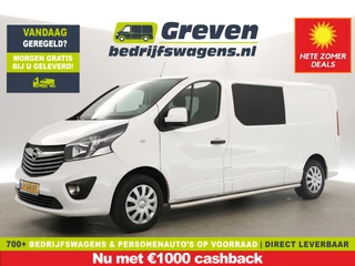 Opel Vivaro 1.6 CDTI L2H1 | MARGE! | Dubbele Cabine | 6 Persoons | LED Airco Cruise Trekhaak Navi PDC Elektrpakket