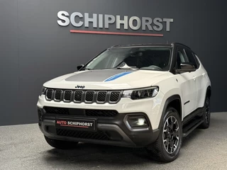Jeep Compass 4xe 240 Plug-in Hybrid Trailhawk Vol Leer elec stoelen stoelventilatie ACC 360 Camera Alpine